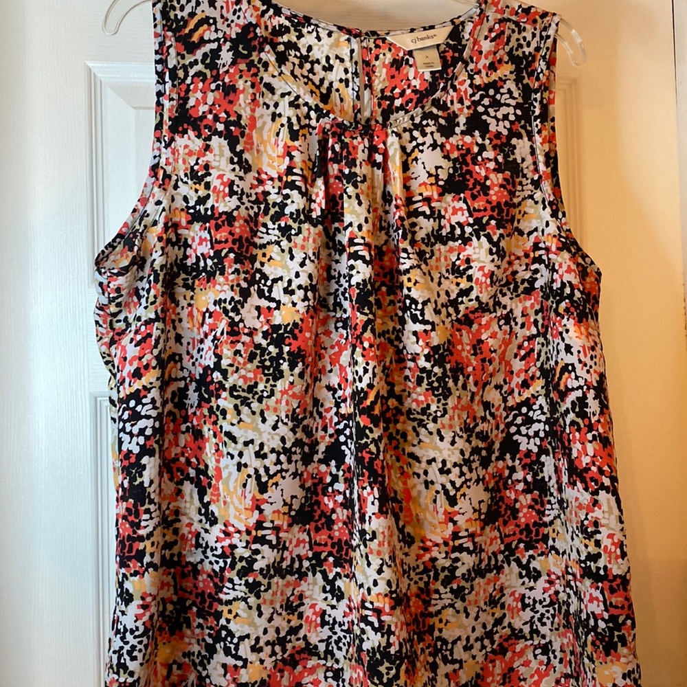CJ Banks Multicolored Sleeveless Top